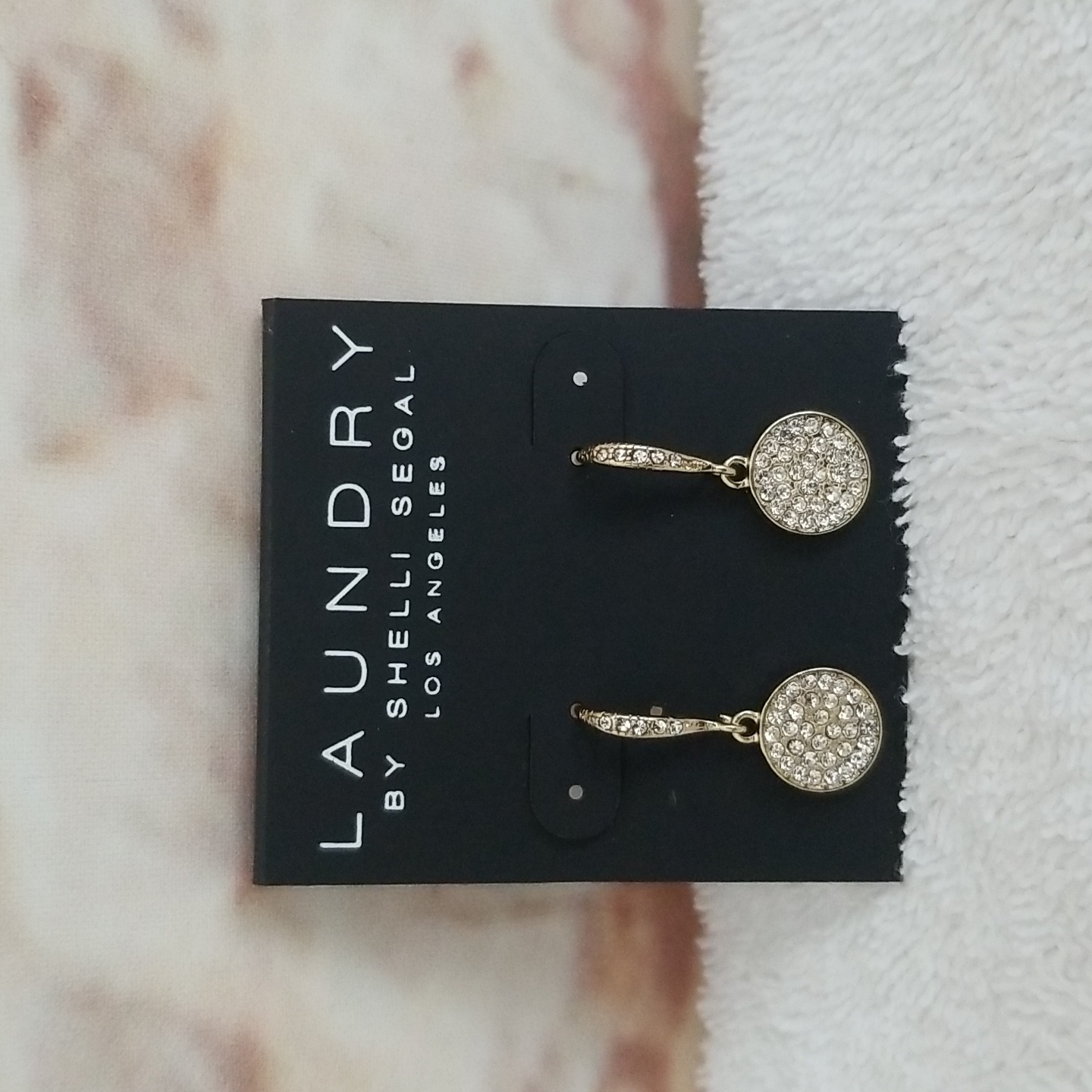 New Laundry By Shelli Segal Pave Drop Earrings 22$